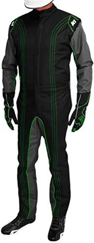 Vista 19 de K1 Race Gear CIK/FIA traje de competición de go kart, nivel 2, aprobado, M, Rojo
