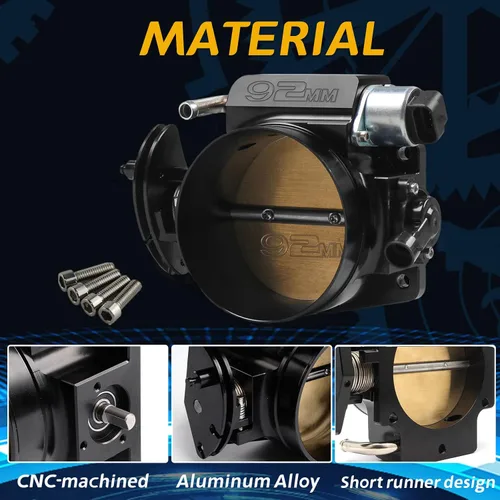 Vista 4 de Cuerpo del acelerador de 92 mm para LS1 LS2 LS3 LS6 LS7 LSX Colector de admisión con sensores de posición del acelerador TPS y control de aire