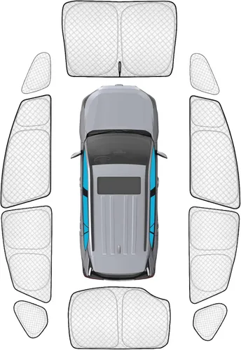 Vista 38 de KMF 6 piezas de parasoles gruesos para Mazda 3 Hatchback (No Sedán) 2014-2018 Accesorios, parasoles completos para parabrisas y ventanas de coche