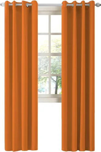 Vista 114 de LA PALMA Cortinas opacas con aislamiento térmico y ojales, para sala de estar, dormitorio, paquete de 2 paneles