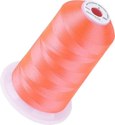 Vista 115 de Simthread 5500 yardas de hilo de bordar, 5000M de alto rendimiento 40WT 100% hilo de poliéster – 170+ colores vívidos, clasificado de alta velocidad