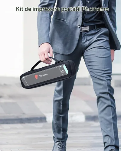 Vista 5 de Phomemo Impresora portátil - Impresora portátil inalámbrica para viajes, compatible con iOS y Android y laptop, mini impresora móvil Bluetooth