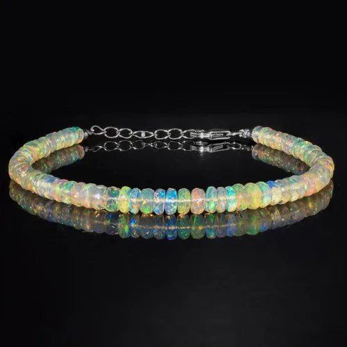 Vista 2 de Multi Gemstone Link Choker Bracelet