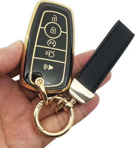 Vista 4 de Funda para llavero de TPU para Ford Escape Expedition Explorer F150 F250 F350 F450 Mustang Lincoln Aviator Key Fob