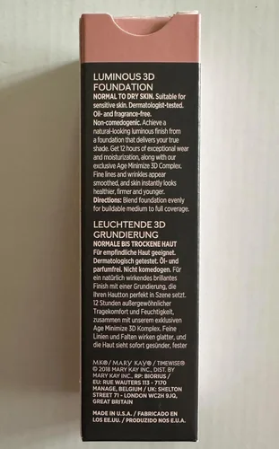 Vista 2 de Mary Kay – Base líquida luminosa TimeWise Luminous 3D, 1 fl oz / 30 ml - Beige N 150