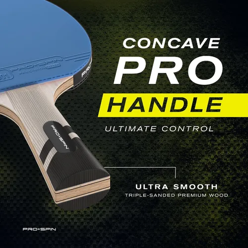 Vista 4 de PRO-SPIN Ping Pong Paddles – ITTF Approved Professional Table Tennis Rackets with Carbon Fiber for Superior Control 7-Ply Blade, Premium Rubber