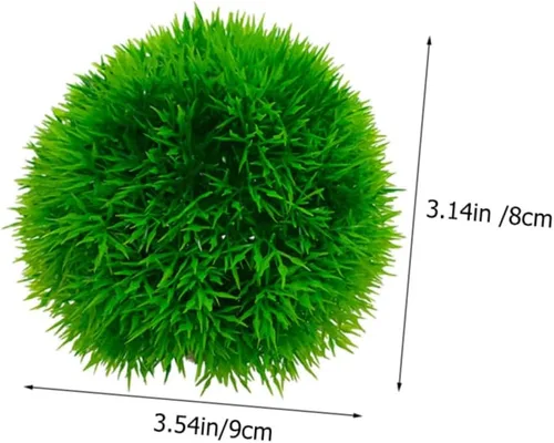 Vista 2 de Plantas artificiales para pecera, plantas artificiales, 6 unidades, césped artificial, color verde, plástico, decoración del hogar, planta
