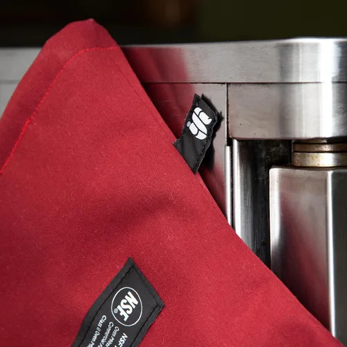 Vista 7 de San Jamar KT0215 Kool-Tek Manopla de protección para horno para temperatura convencional Nomex, 15" de longitud, rojo