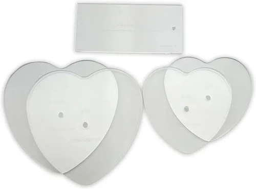Vista 16 de CAKESAFE Discos acrílicos transparentes de ¼ pulgadas en forma de corazón de 2 a 6.25 pulgadas - Herramienta de glaseado perfecta para suavizar