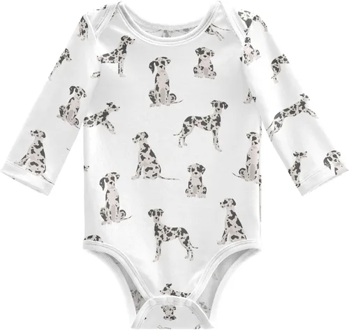 Vista 17 de vvfelixl Body de bebé negro Pug blanco manga larga algodón ropa de bebé para niños niñas 0-24 meses Multi1