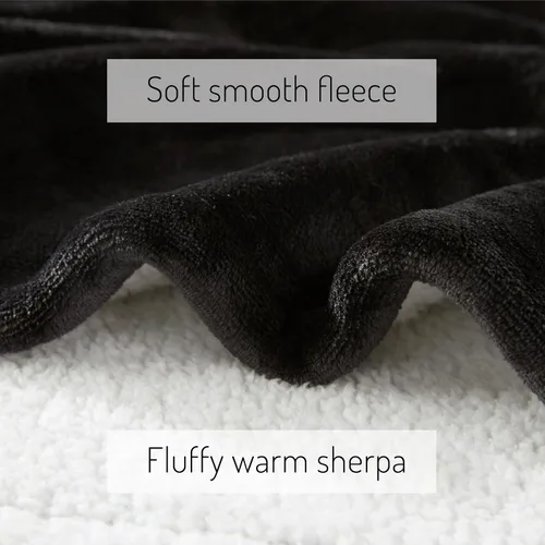 Vista 3 de Degrees of Comfort Kids Wearable Blanket, Oversized Sherpa Fleece Hoodie Blankets for Boys Girls, Cozy and Soft