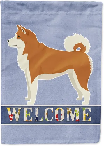 Vista 60 de Caroline's Treasures CK3704GF Bandera de jardín de bienvenida de Akita Shepherd Black and Tan - Bandera decorativa para patio exterior, patio