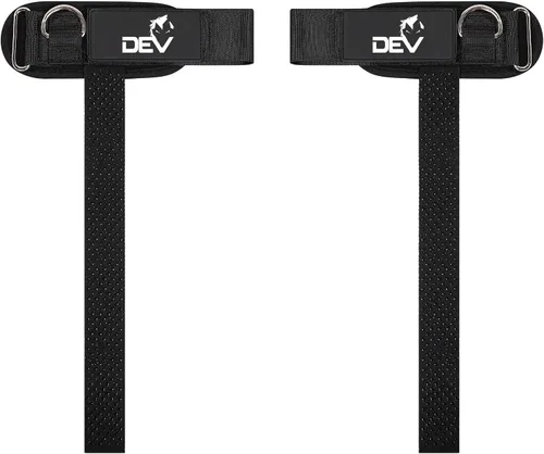 Vista 7 de Ekkovision EKKO - Correas de levantamiento de pesas con anillo en D con puños, soporte de muñeca para hombres, correas de levantamiento gruesas
