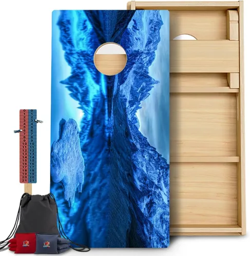 Vista 42 de CornholeGamesUSA Pro - Juego de tablas de Cornhole Fabricado en Estados Unidos Abedul báltico 3/4 Sin rebote Patas triples gruesas Dos 132