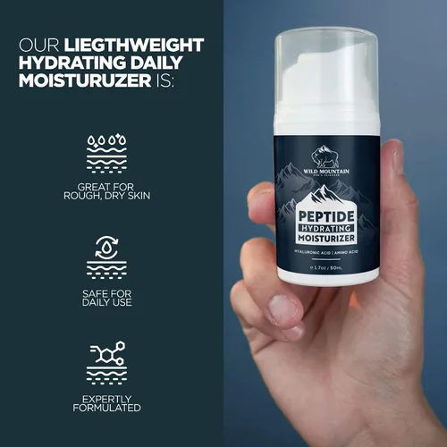 Vista 7 de Hidratante peptídico para hombres - Hidratante facial para hombre - Hidratante facial para hombres - Hidratante facial para hombre - Loción facial
