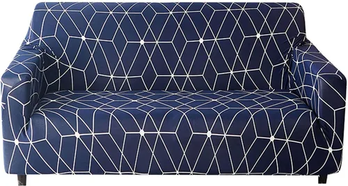 Vista 18 de MBROS Funda de sofá de alta elasticidad para sofá de 3 cojines, funda de sofá estampada de poliéster y elastano, protector de muebles para sala de G