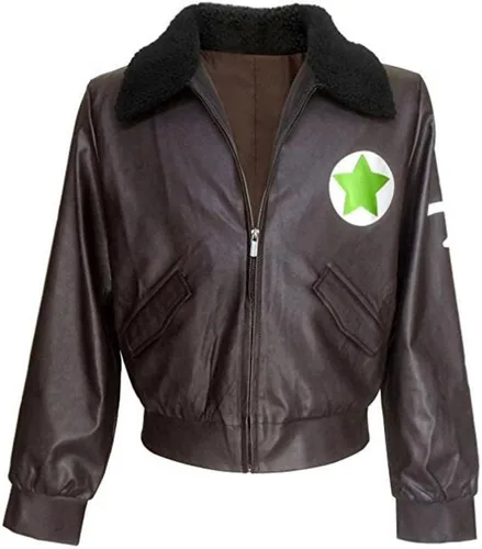 Vista 2 de Chaqueta de cuero de anime para hombre, disfraz de cosplay, abrigo de Halloween personalizado