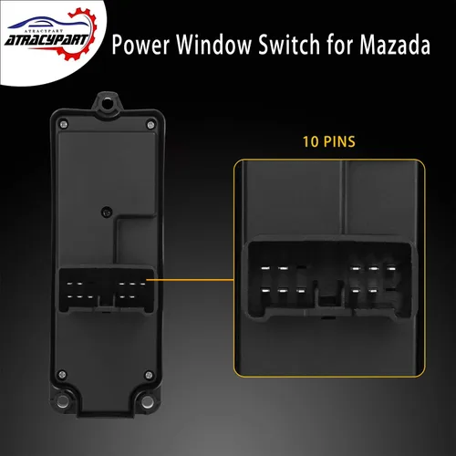 Vista 5 de Interruptor principal de elevalunas eléctrico delantero izquierdo lado del conductor para Mazda 3 2004 2005 2006 2007 2008 2009 Mazda 3, 2009