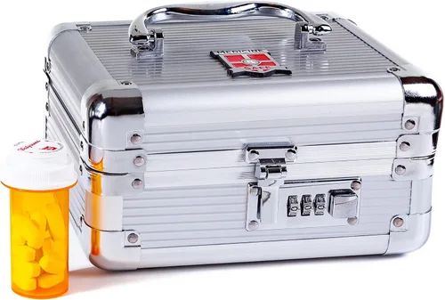 Vista 8 de MEDICINE RX SAFE Estuche de transporte de medicamentos - Mini_Silver Plateado