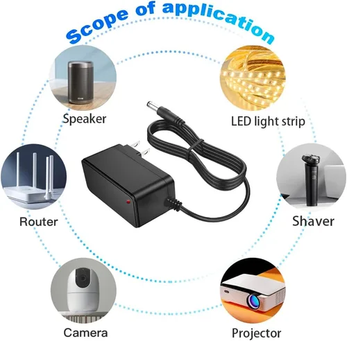 Vista 2 de Cargador de batería de litio universal de 21 V 1 A, adaptador de CA/CC, cable de fuente de alimentación, 24 voltios, 1000 mA, 800 mA, transformador
