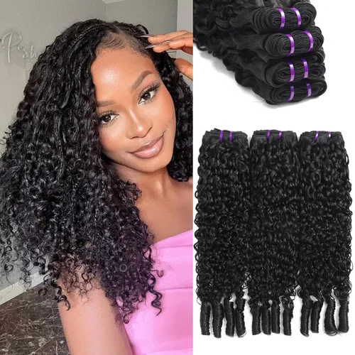 Vista 25 de Paquetes Bob Liso 3 Paquetes de Cabello Humano Corto 10, 10 y 10 Pulgadas, 100% Cabello Crudo Sin Procesar, Tejido Rápido, Color Negro Natural
