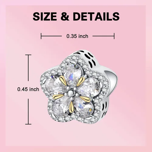 Vista 173 de Dije de girasol con diseño de estrella y luna y elefante para pulsera, collar de plata de ley 925, dijes de corazón de amor para mujer, regalo