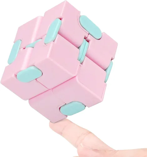 Vista 8 de WUQID Infinity Cube - Juguete antiestrés para niños y adultos, bonito, pequeño, accesorio único para aliviar la ansiedad y pasar el tiempo