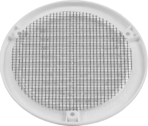 Vista 9 de Paquete de 10 cubiertas redondas de ventilación de aire de 4 pulgadas – Deflector de ventilación de aire Soffit de plástico blanco con malla