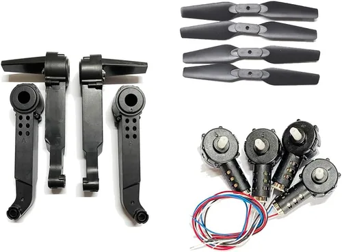 Vista 4 de YILIANDE para K3 E99 y Pro Rc para Drone para WiFi para FPV Quadrotor para piezas Motores Base de motor Kit de brazo de engranajes (azul)