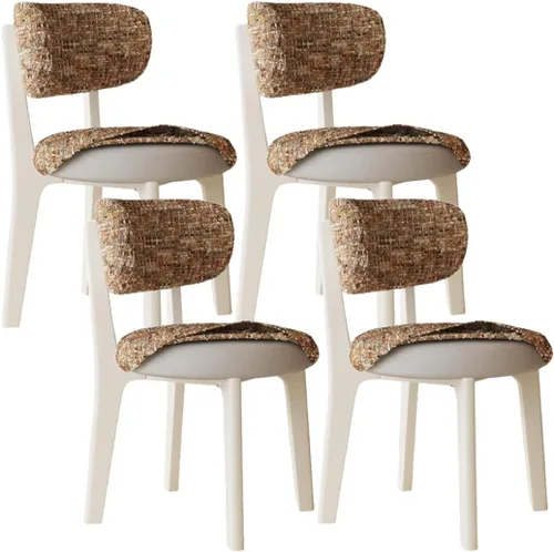Vista 57 de YVYKFZD Solid Wood Dining Chairs, Armless Dining Room Chair Set, Upholstered Kitchen Chairs, Living Room Chair with Removable Fabric Seat Cushion