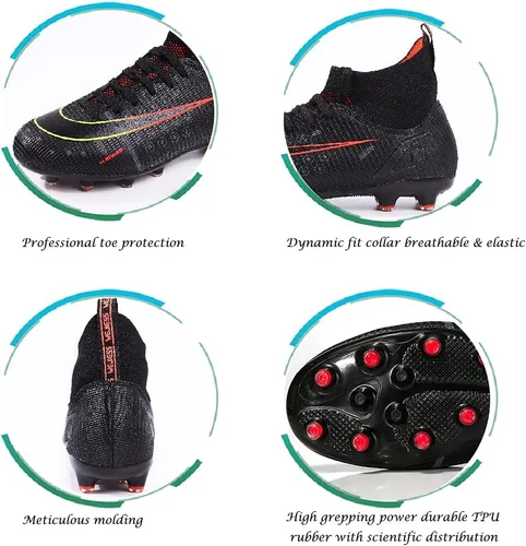 Vista 4 de Jugafu Soccer Cleats Mens Football Cleats Youth