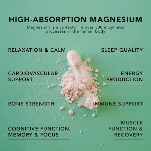 Vista 7 de AMANDEAN Complejo de magnesio premium y paquete de colágeno marino. Tronato de magnesio de alta absorción, glicinato y malato. Proteína de colágeno