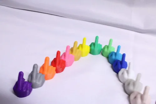 Vista 5 de 5 tapas de válvula de dedo medio, 16 colores, fabricadas en Estados Unidos