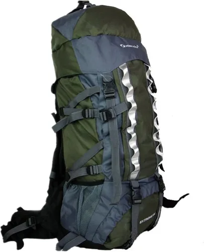 Vista 3 de Mochilas de marco interno 80L con cubierta de lluvia Mochila de senderismo al aire libre Bolsa de trekking impermeable, Verde militar, Mochila