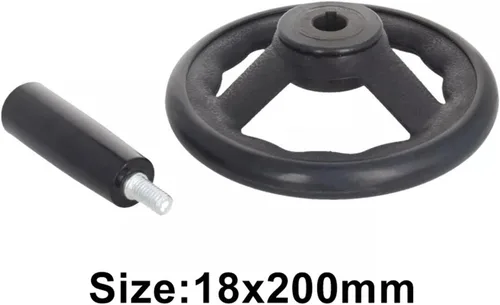 Vista 3 de 1pc Handwheel Rotating Handle 3 Spoke Hand Wheel with Revolving Handle for Milling Machine Material Handling(16x160mm)