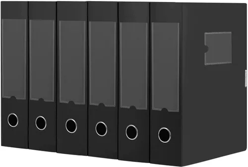 Vista 16 de HUA JIE Cajas de almacenamiento A4 de plástico con tapa, organizador de carpetas de archivos, caja de archivos para oficina, papel tamaño carta