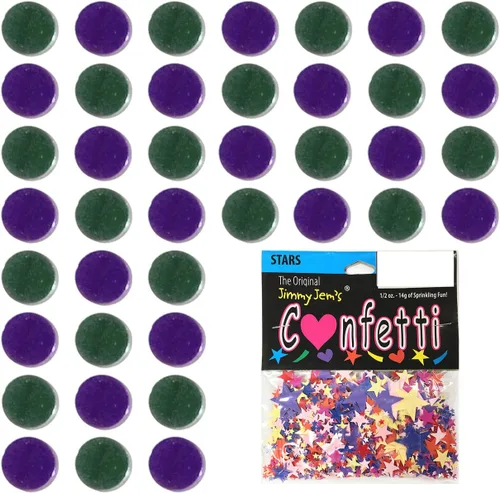 Vista 21 de Confetti Circle 1/4" Negro, Azul Marino Combo - 2 bolsas de media onza (1 oz) (8550/9971)