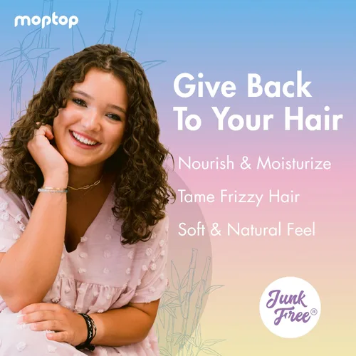 Vista 2 de MopTop Acondicionador sin enjuague para cabello natural, fino, grueso, ondulado, rizado y rizado natural, hidratante antiencrespamiento