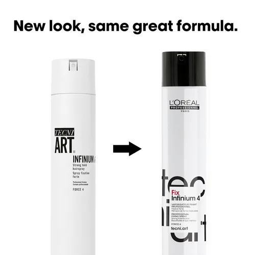 Vista 2 de L'Oreal Professionnel Infinium 4 - Laca para el cabello de fijación fuerte, para todo tipo de cabello, proporciona una sensación y brillo naturales