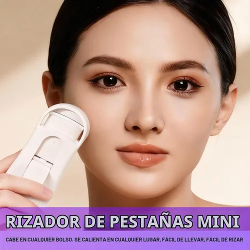 Vista 7 de Rizador de pestañas calentado, tipo C, recargable, mini rizador de pestañas eléctrico