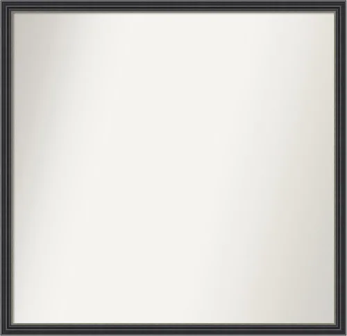 Vista 292 de Amanti Art Espejo de baño negro para sobre fregadero, 22 x 22 pulgadas, espejo de tocador cuadrado estrecho negro Avon, marco de madera casual