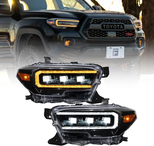Vista 2 de Form Lighting Faros LED con DRL seleccionable compatible con Toyota Tacoma 2016-2023 (pareja)