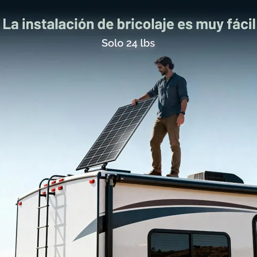 Vista 6 de Epoch Paneles Solares Bifaciales de 400W, Panel Solar Monocristalino Tipo N de 12/24 Voltios, Módulo Solar Impermeable de Alta Eficiencia para RV
