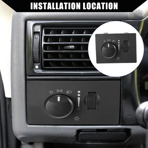 Vista 2 de No.68019567AC - Interruptor delantero para faros delanteros de automóvil para Chrysler 300 para Dodge Charger 2006-2010, interruptor de faros