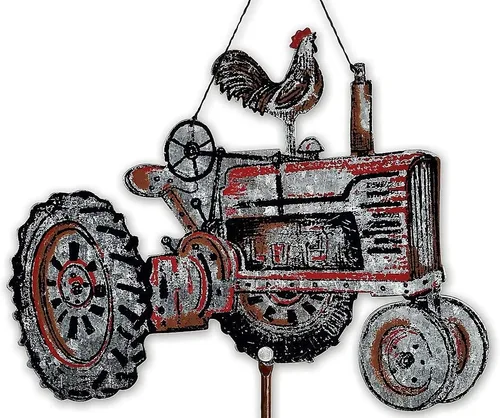Vista 3 de Sunset Vista Designs Campanilla de viento de corral, 44 pulgadas, tractor