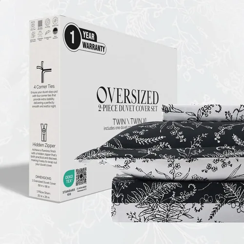 Vista 28 de Southshore Fine Linens - Juego de fundas para edredón de gran tamaño, 3 piezas 22 - Boho Paisley Azul Ceniza
