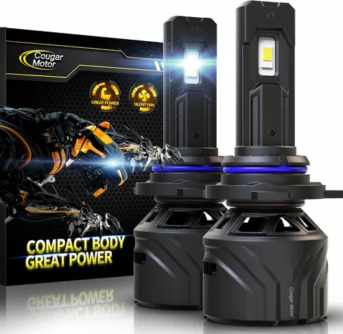 Vista 9 de Cougar Motor - Bombillas H4, 9003 luces antiniebla 6500K blancas sin polaridad para uso en carretera o todoterreno, enchufe y uso - Paquete de 2
