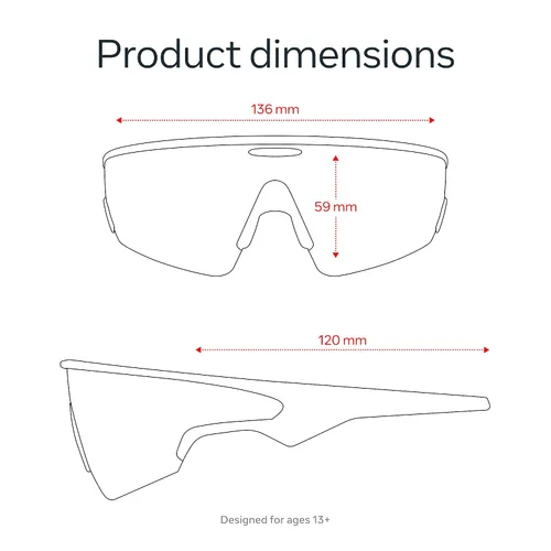 Vista 7 de Oakley Meta Vanguard with Meta AI, Audio, Photo, Video Compatibility - White, Prizm™ Sapphire