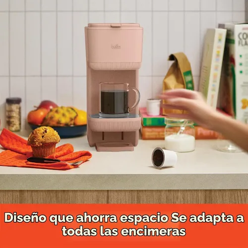 Vista 7 de BELLA Cafetera individual, para cápsulas K-Cup y café molido, bandeja de goteo ajustable y removible, apagado automático y accesorios aptos