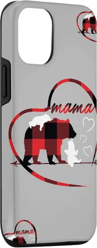 Vista 3 de iPhone 12/12 Pro Mama Bear 2 Cachorros lindo nuevo mamá regalos titular accesorio teléfono caso